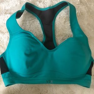 Victoria’s Secret sports bra (greenish blue)